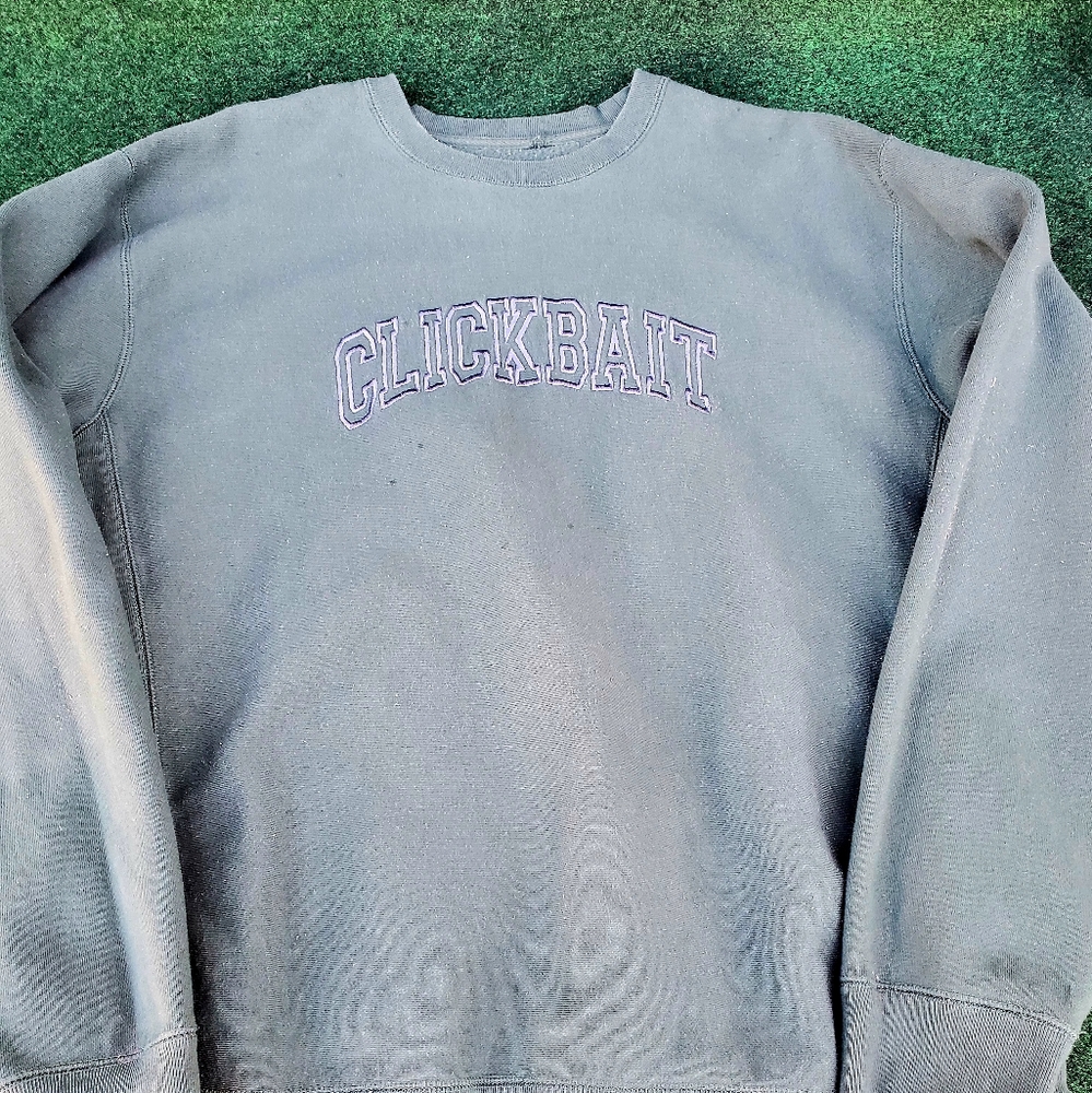 Men's XXL David Dobrik Official Clickbait Green Sweatshirt Fanjoy Cotton Poly